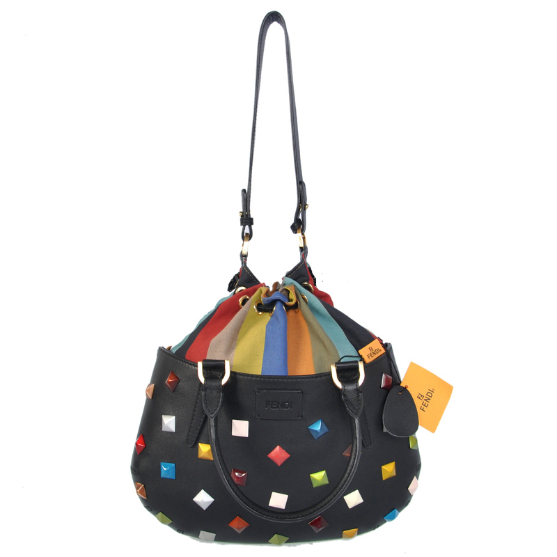 F8099S Fendi Borsa multicolore Studded Satchel